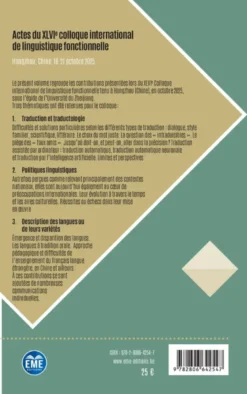 Actes du XLVIe colloque international de linguistique fonctionnelle