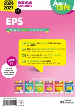Admis au CRPE 2026-2027 - Epreuve orale d’admission L3 - EPS