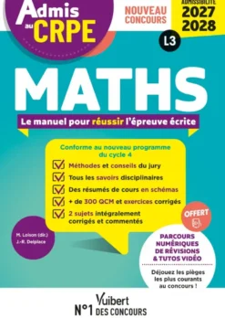 Admis au CRPE 2027-2028 - Maths : Epreuve écrite d’admissibilité L3