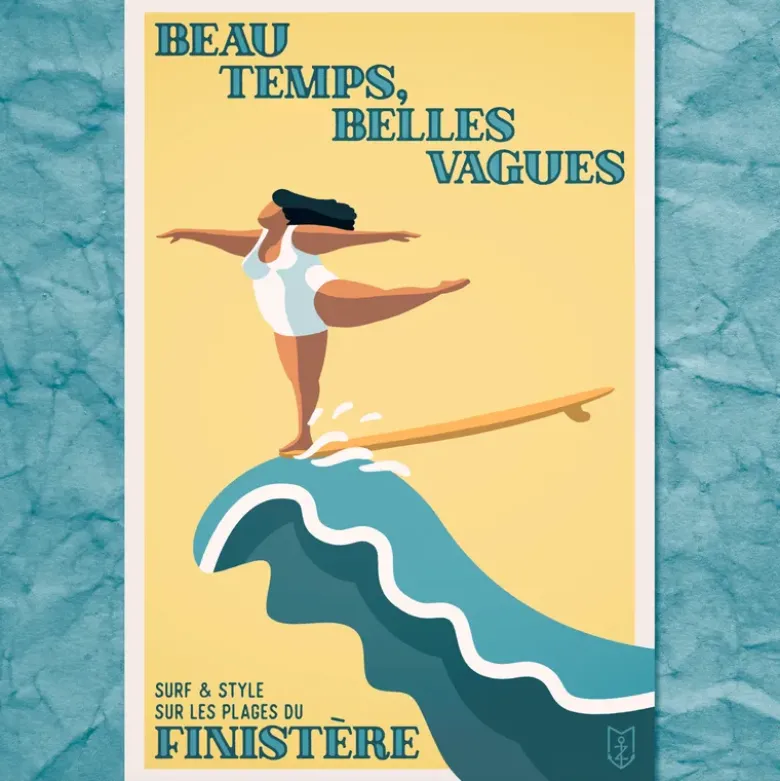 Affiche Surf Lady