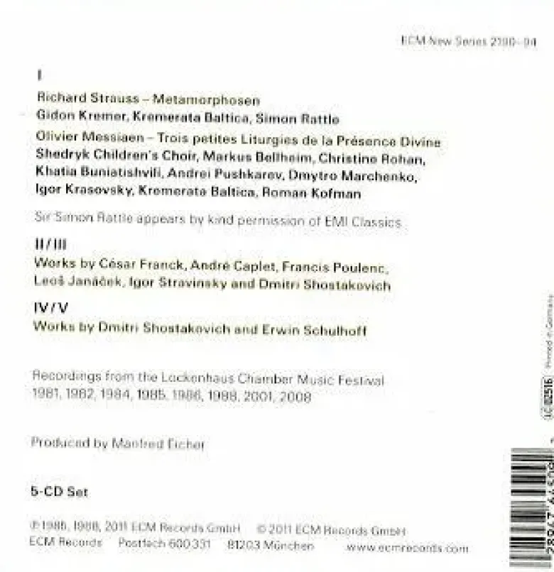 AlbumCD 12 CM LP Edition Lockenhaus