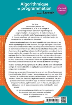 Algorithmique et programmation avec Scratch - Cycle 4 (5e-4e-3e)