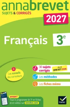 Annales du brevet 2027 - Annabrevet Français 3e