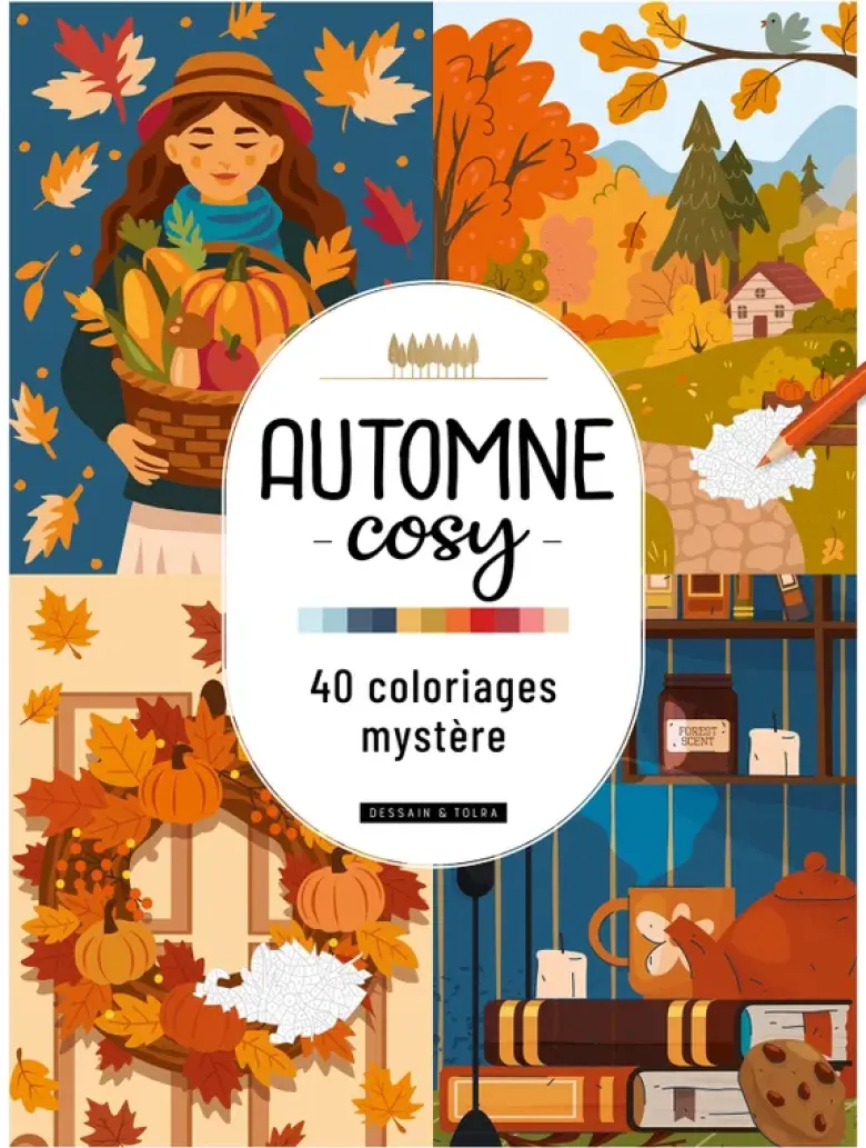 Automne Cosy - 40 coloriages mystère