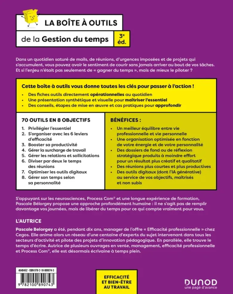 Boîte à outils Efficacité / Bien-être au travailLa boîte à outils de la gestion du temps - 3e éd.