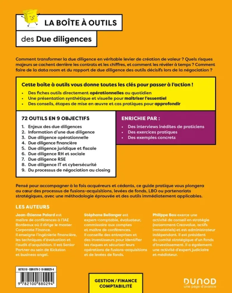 Boîte à outils Gestion / Finance - ComptabilitéLa boîte à outils des due diligences
