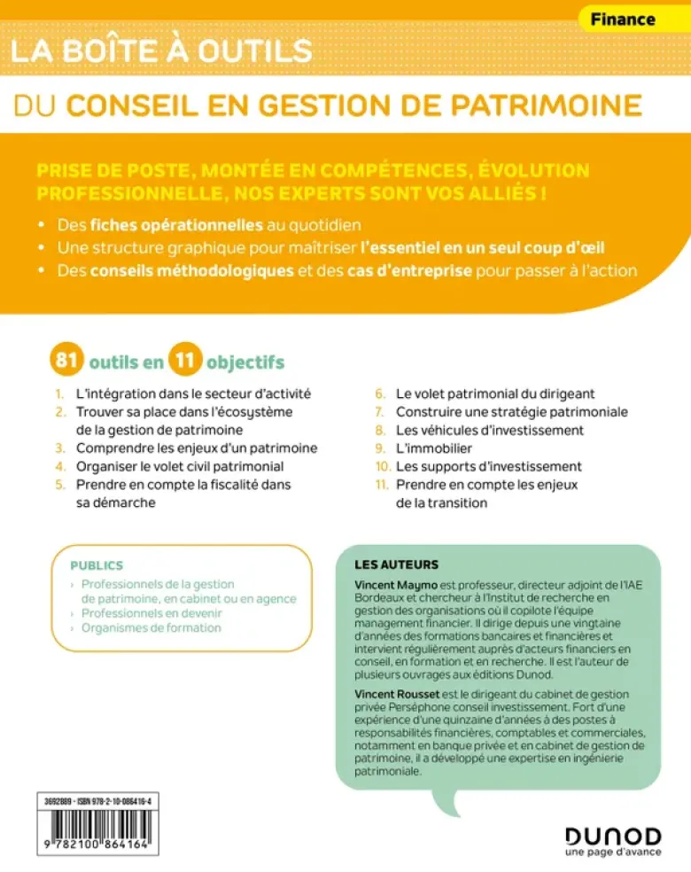 Boîte à outils Gestion / Finance - ComptabilitéLa boîte à outils du conseil en gestion de patrimoine