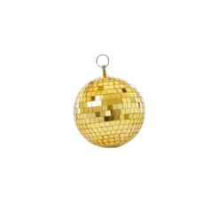 Boule disco à facettes - Or - 15 cm