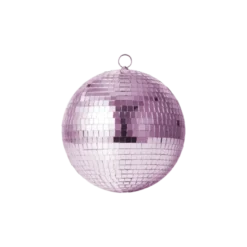Boule disco à facettes - Rose Pâle - 15 cm