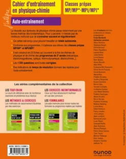 Cahier d'entrainement en physique-chimie MP-MPI
