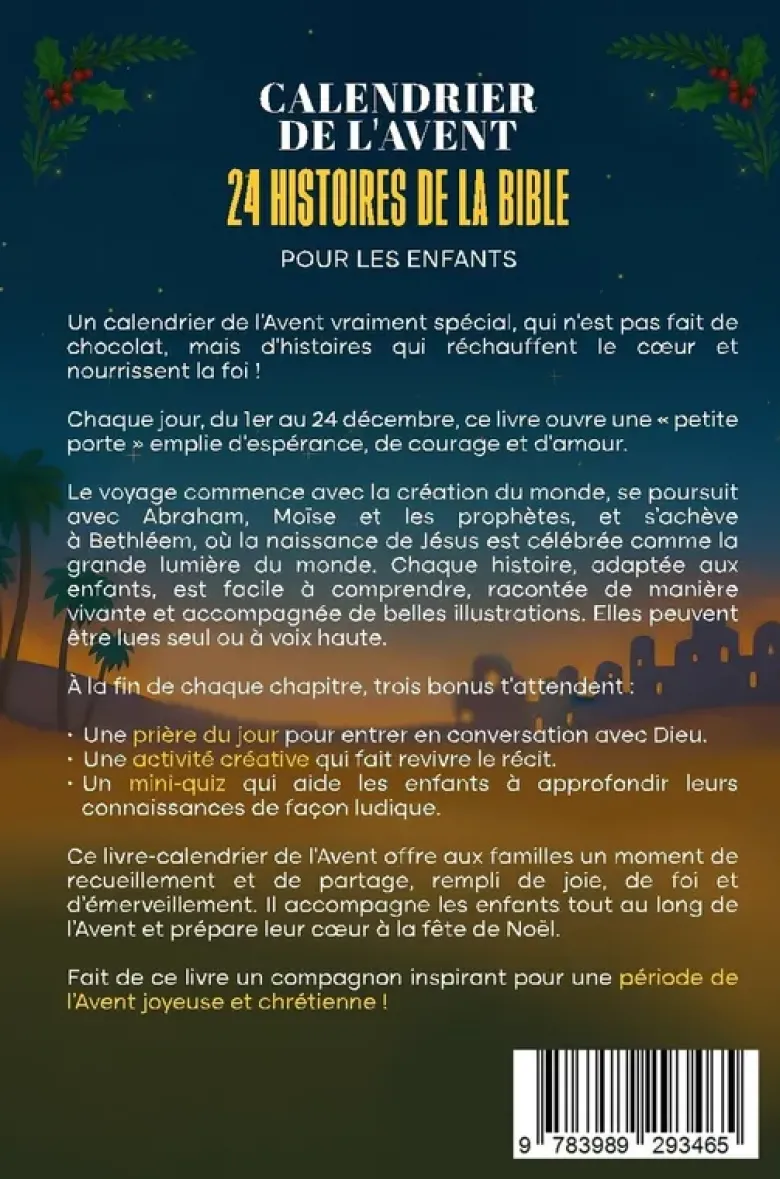 Calendrier de l'Avent - 24 histoires de la Bible pour les enfants