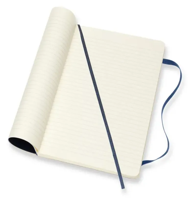Carnet grand format souple - Pages lignées - Marine