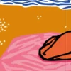 Carnet pages blanches lecture sur la plage