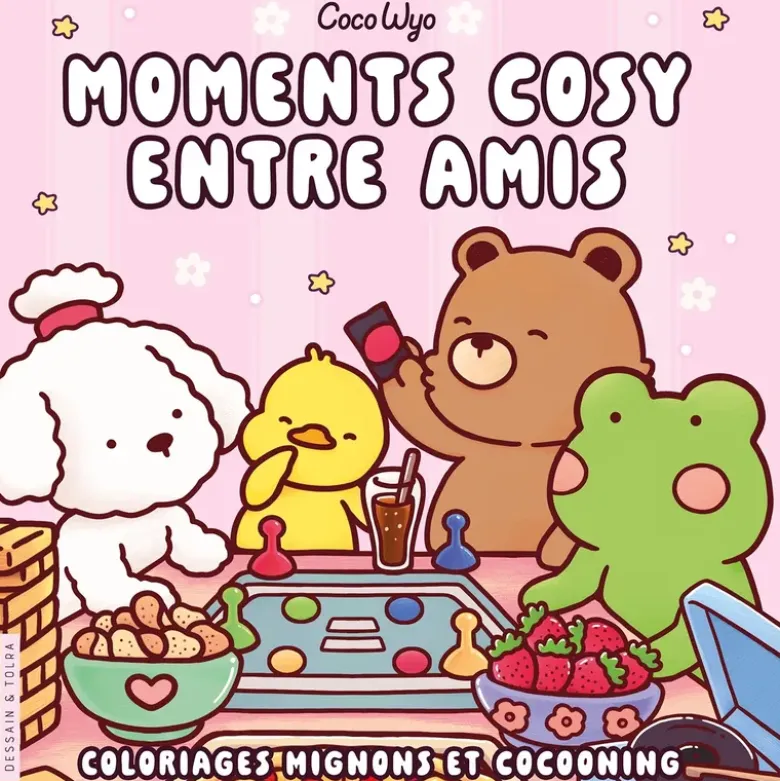 Coco Wyo - Moments cosy entre amis - Coloriages mignons et cocooning - Cosy colo