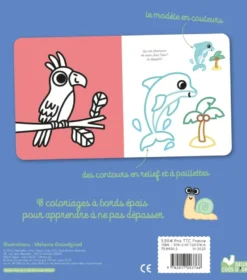 Coloriages à bords pailletés - Gaspard le guépard