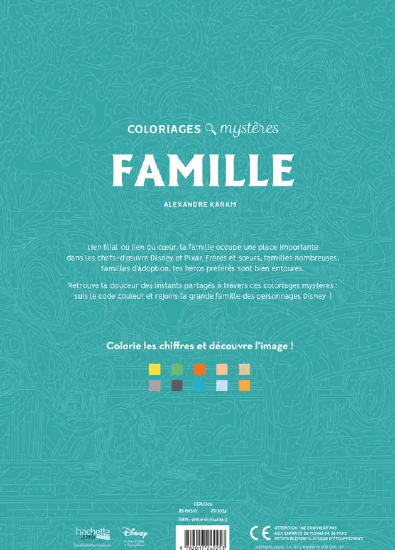 Coloriages mystères Disney - Famille