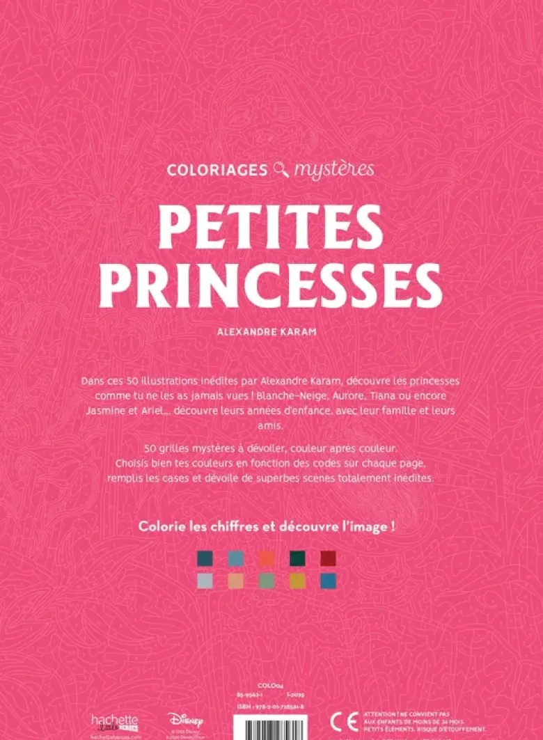 Coloriages mystères Disney - Petites princesses