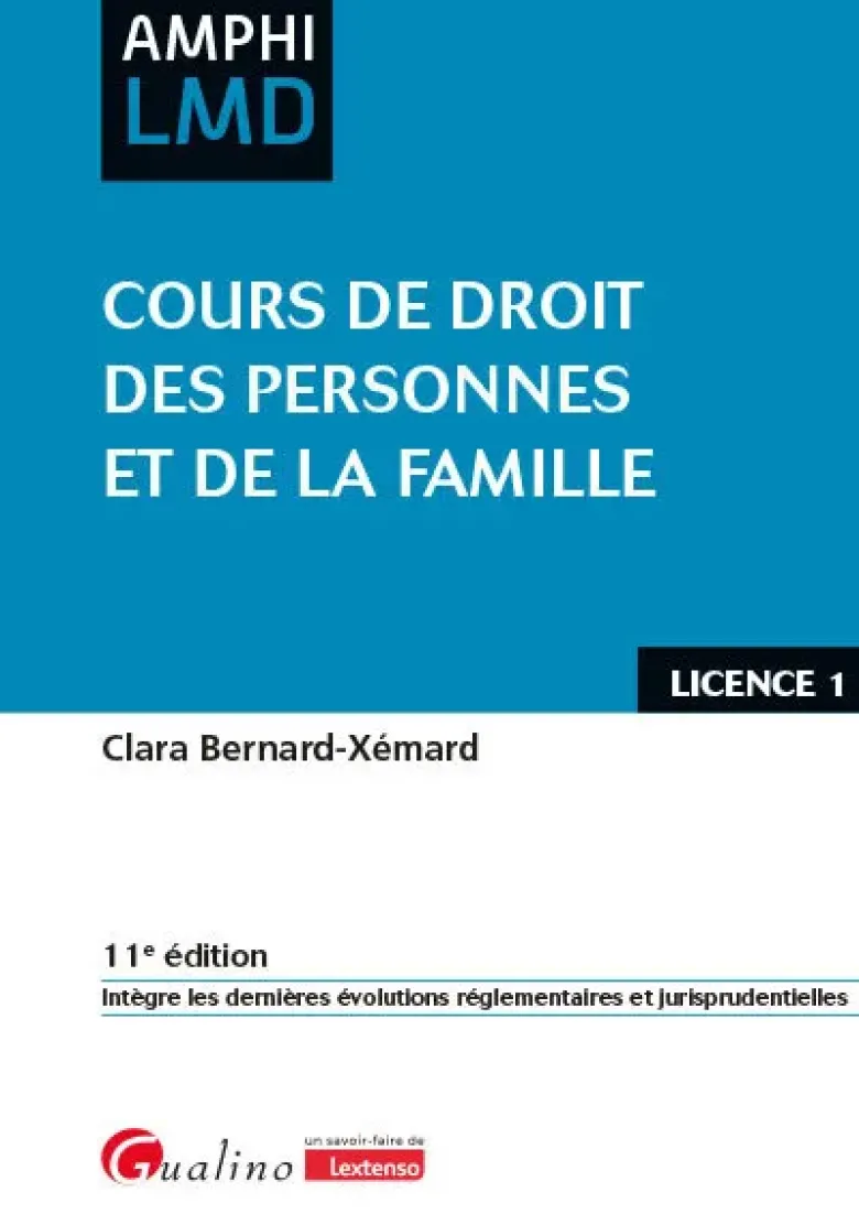 Cours de droit des personnes et de la famille