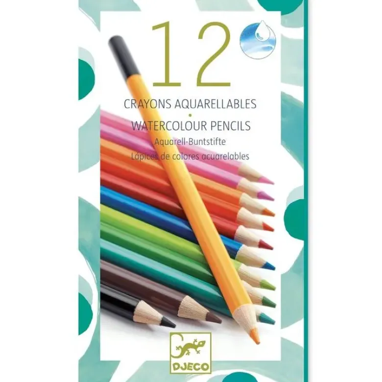 12 crayons aquarellables – classique