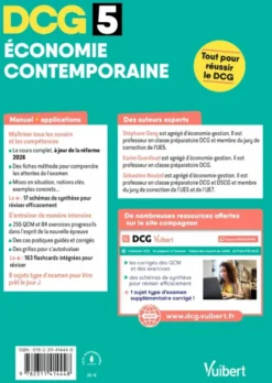 DCG 5 - Économie contemporaine : Manuel et Applications - Réforme 2026-2027