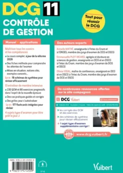 DCG 11- Contrôle de gestion : Manuel et Applications - Réforme 2026-2027