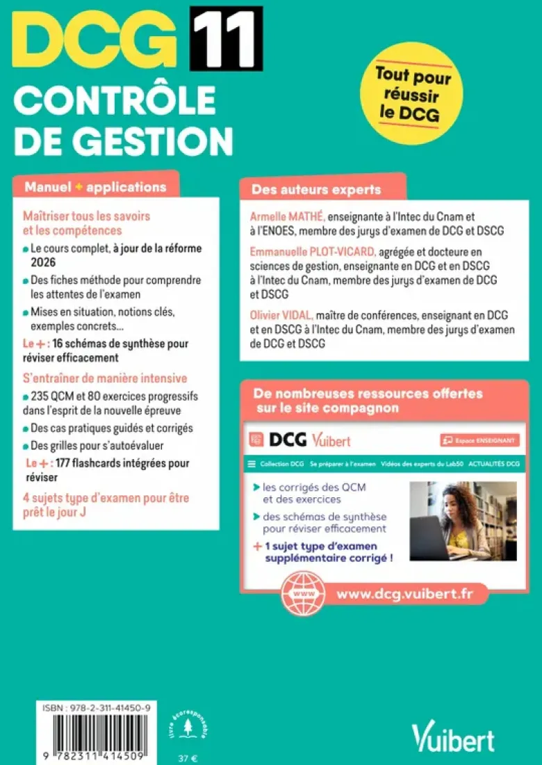 DCG 11- Contrôle de gestion : Manuel et Applications - Réforme 2026-2027