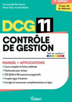 DCG 11- Contrôle de gestion : Manuel et Applications - Réforme 2026-2027