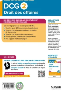 DCG 2 - Droit des affaires - Corrigés - Réforme 2026-2027