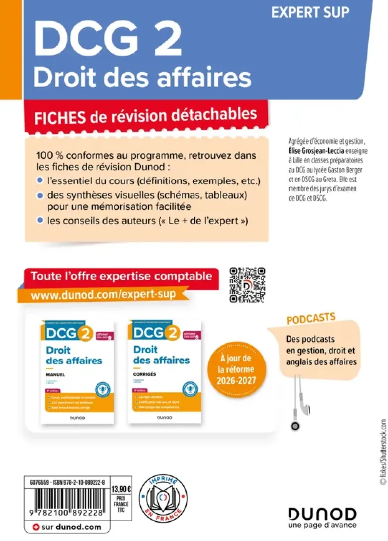 DCG 2 - Droit des affaires - Fiches Réforme 2026-2027