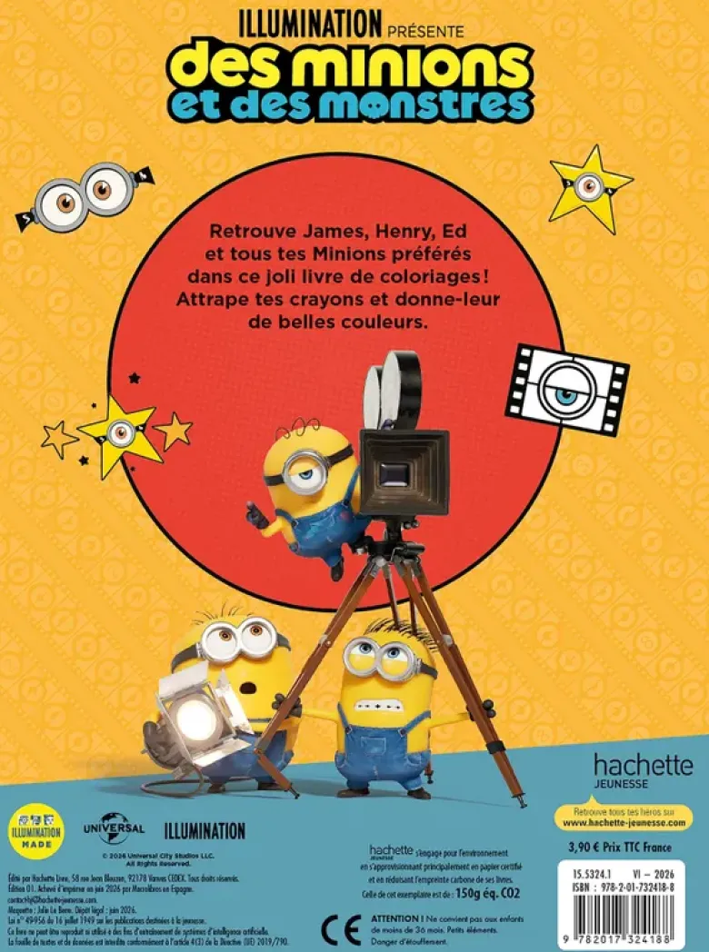 Des Minions et des monstres - Mon livre de coloriages