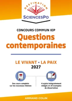 Destination Sciences Po Questions contemporaines 2027 - Concours commun IEP