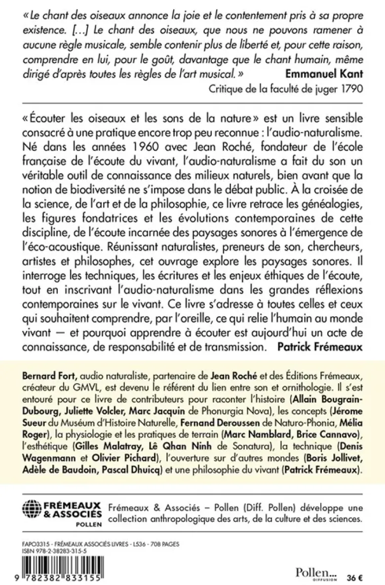 Ecouter les oiseaux et les sons de la nature