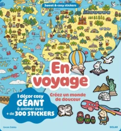 En voyage - 1 décor cosy géant à animer avec + de 300 stickers - Créez un monde de douceur