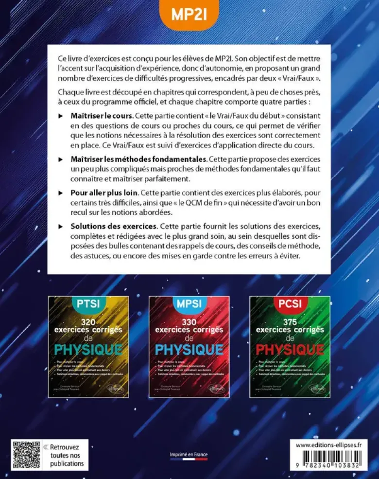 330 exercices corrigés de Physique – MP2I