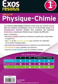 Exos résolus spécialité Physique-Chimie 1re