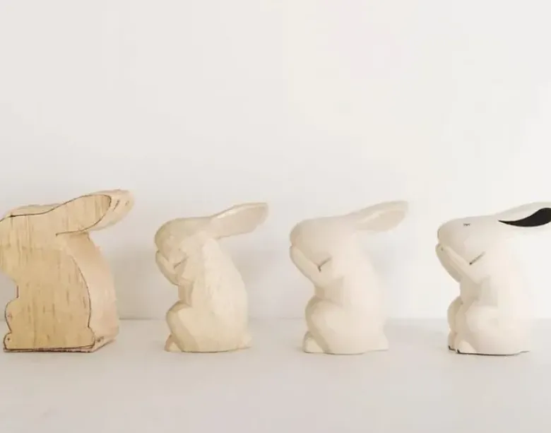Figurine en bois - Lapin