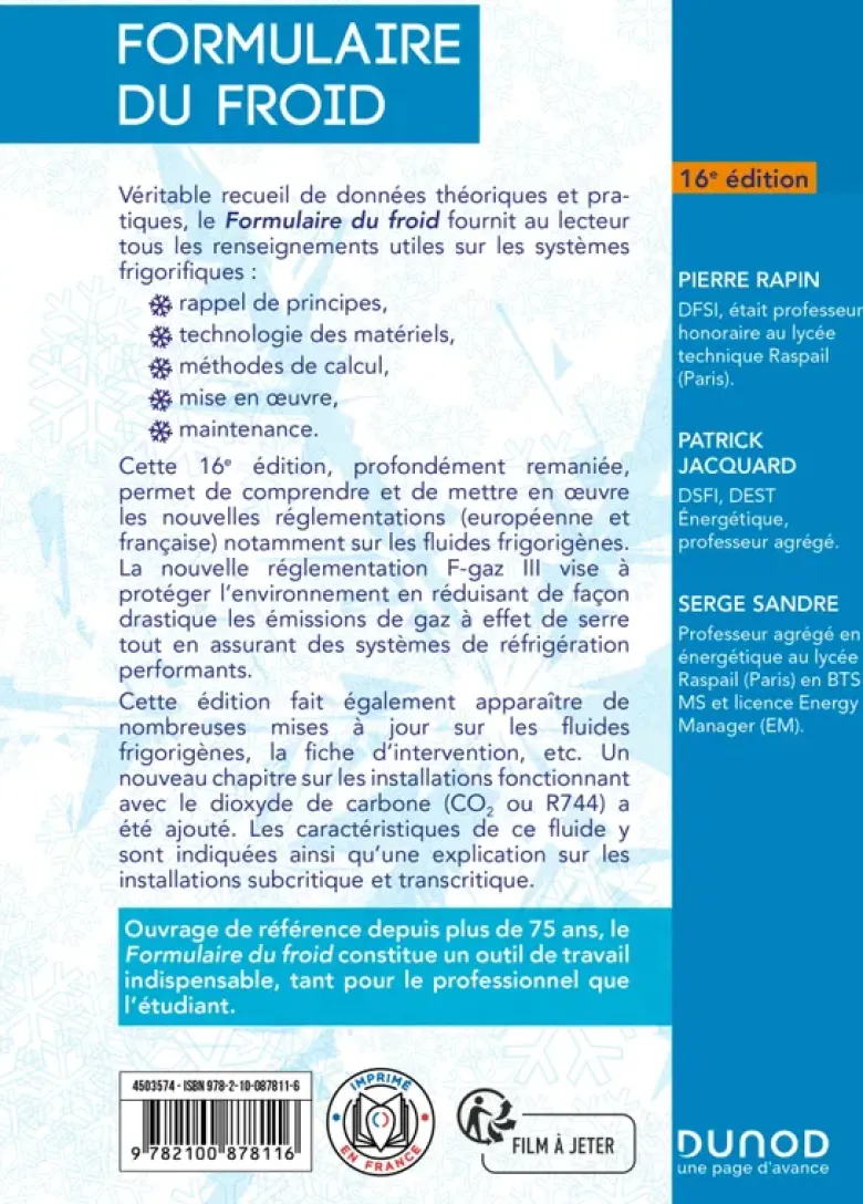 Formulaire du froid - 16e éd.
