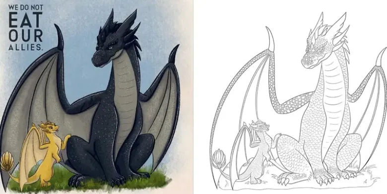 Fourth Wing: The Official Coloring Book