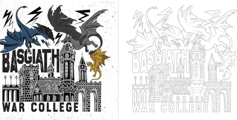 Fourth Wing: The Official Coloring Book