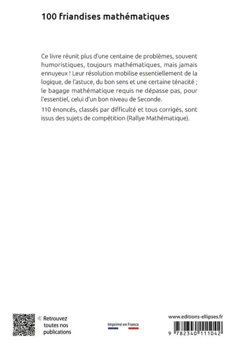 100 friandises mathématiques