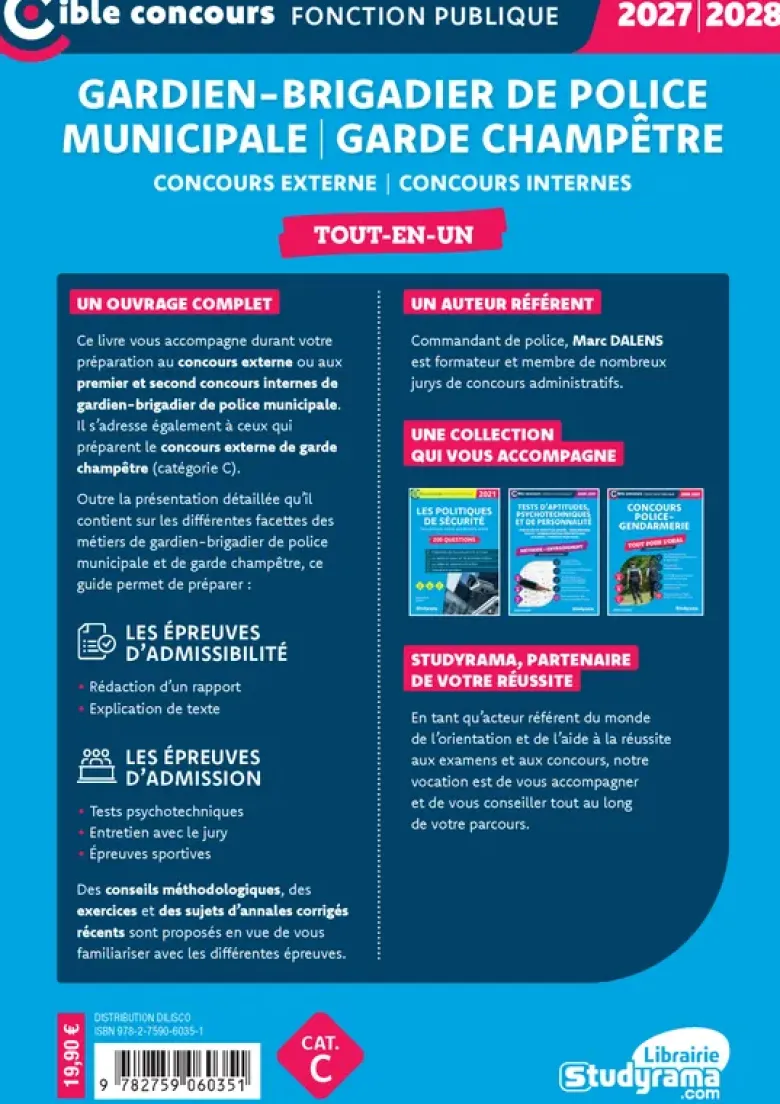 Gardien-brigadier de police municipale – Garde champêtre (Catégorie C – Concours 2027-2028)