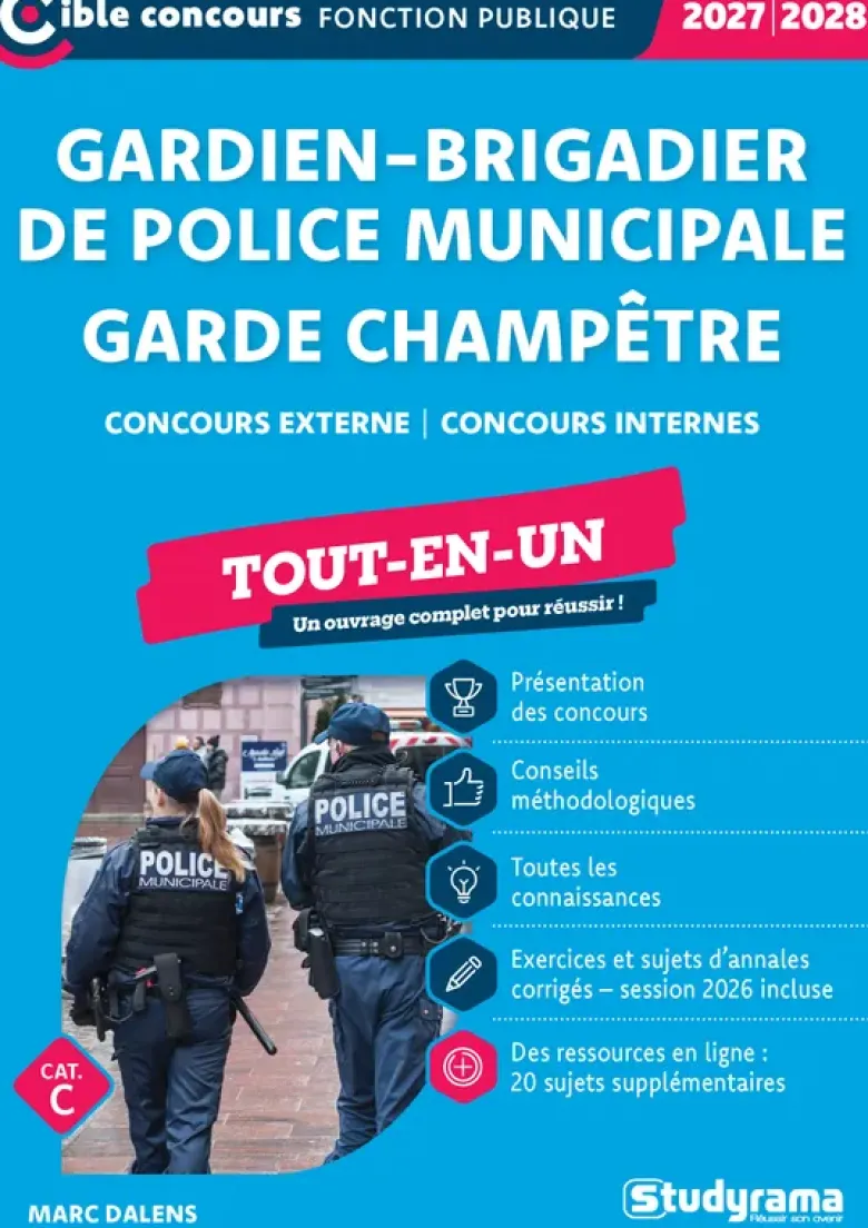 Gardien-brigadier de police municipale – Garde champêtre (Catégorie C – Concours 2027-2028)