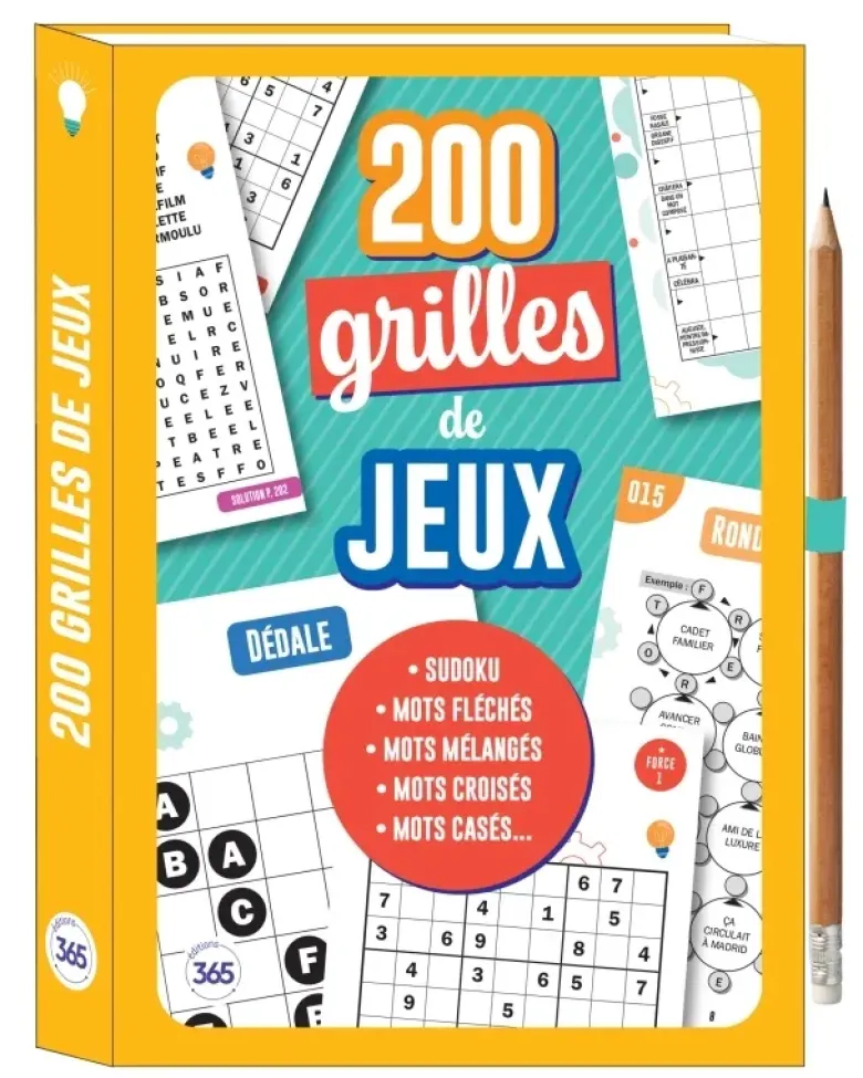 200 grilles de jeux - un crayon offert