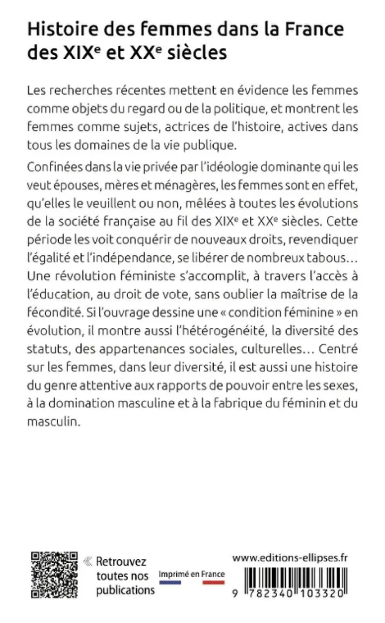 Histoire des femmes dans la France des XIXe et XXe siècles
