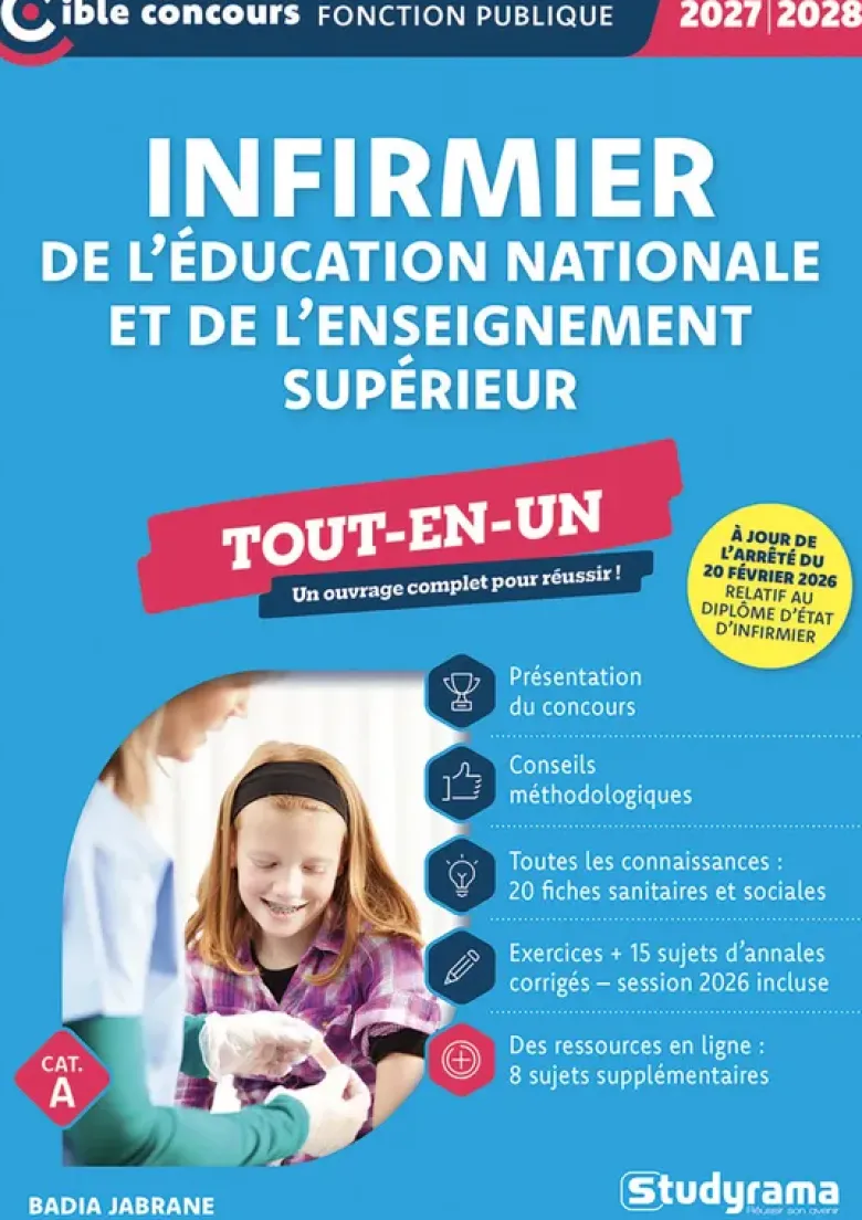 Infirmier de l’Éducation nationale et de l’enseignement supérieur – Tout-en-un (Catégorie A – Concours 2027-2028)