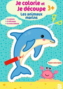 Je colorie et je découpe - Les animaux marins