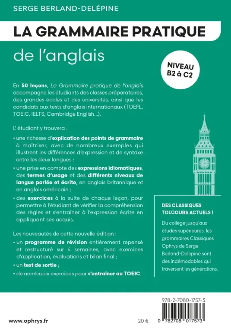 La grammaire pratique de l'anglais
