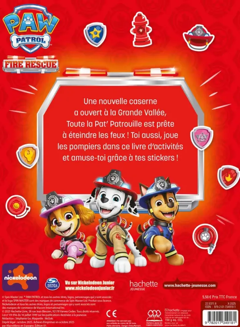 La Pat' Patrouille - Mon livre d'activités Fire Rescue