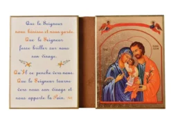 La Sainte Famille/Bénédiction maison - Diptyque 11x18 cm -883.F4