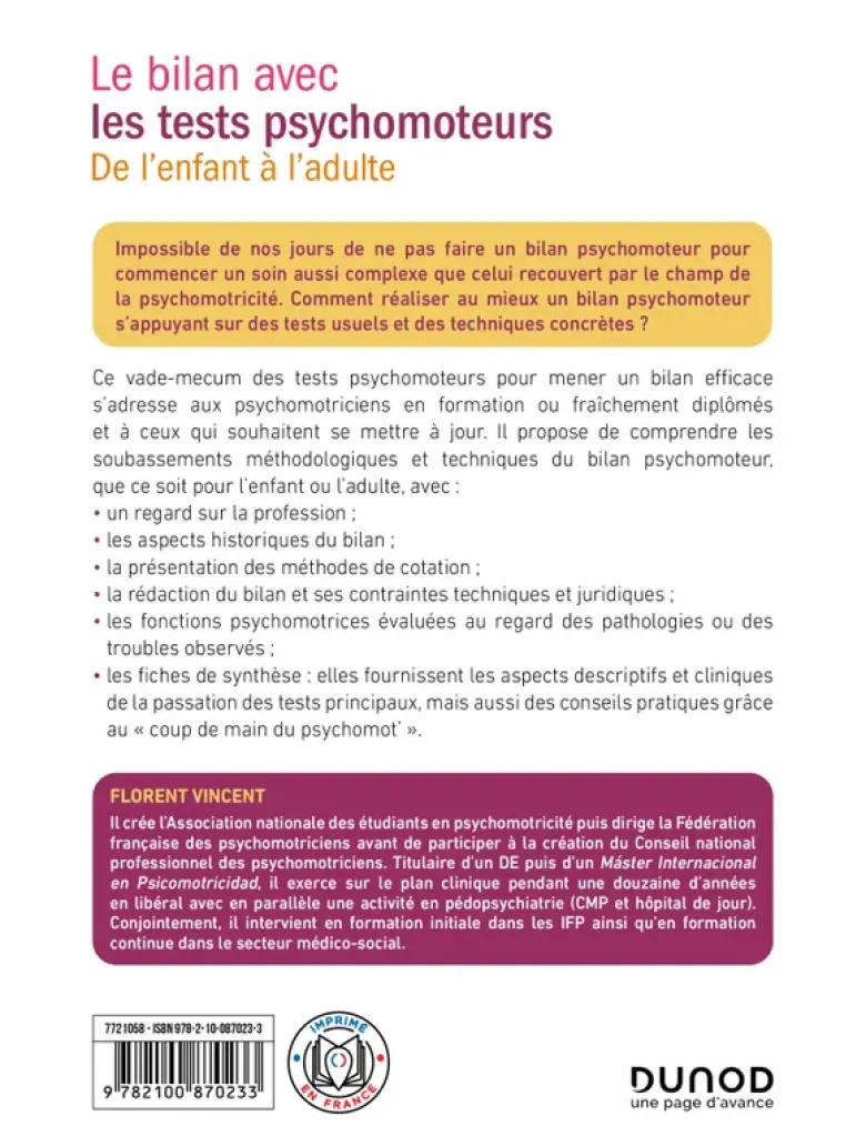 Le bilan avec les tests psychomoteurs - 2e éd.